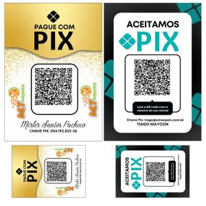 PLACA PIX PLASTIFICADA