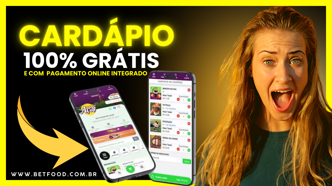 Cardápio 100% Grátis